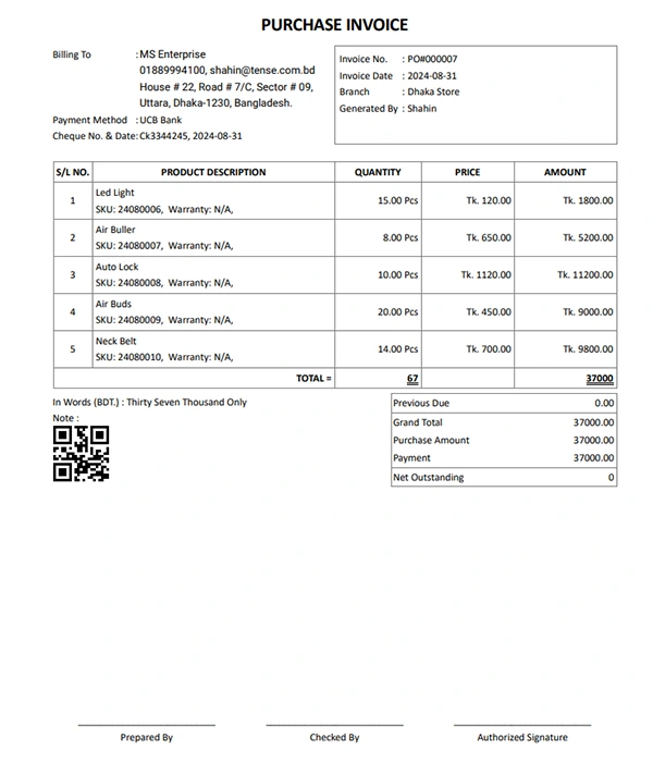 Purchase Invoice